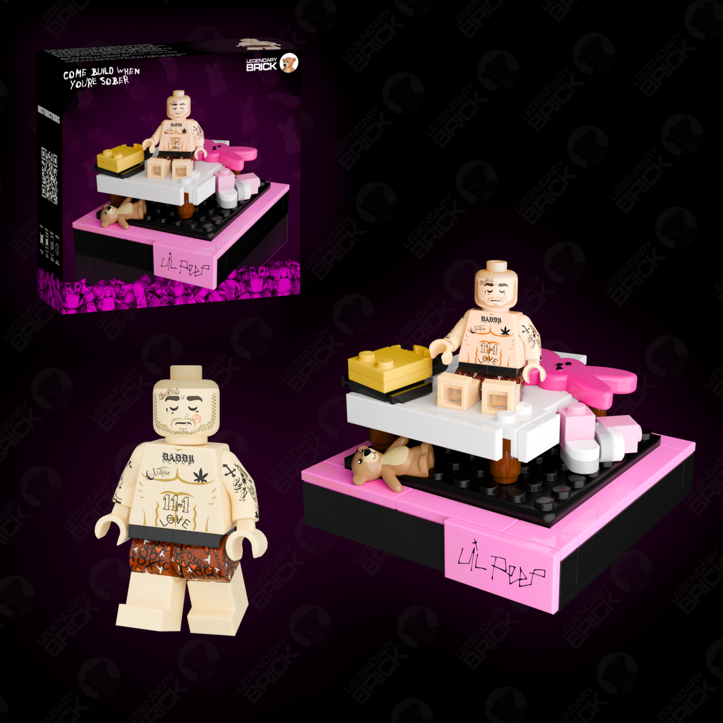 Come Build When You're Sober - Custom Building Brick Set